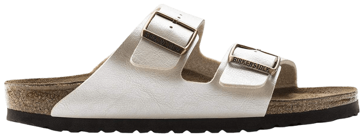 Birkenstock Arizona Birko Flor Sandal Graceful Pearl White
