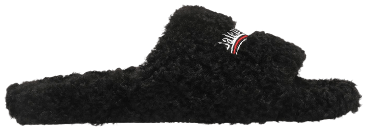 Balenciaga Furry Slide Black