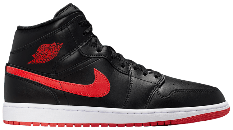 Air Jordan 1 Mid Black University Red