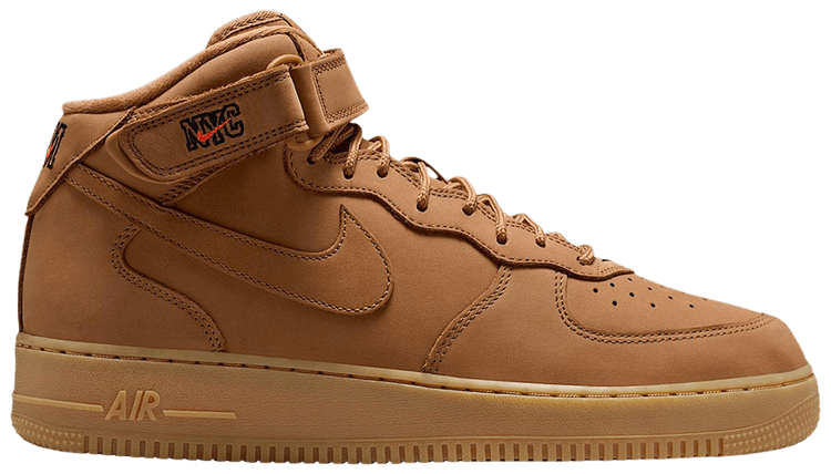 Nike Air Force 1 Mid 07 Premium Flax Gum Yellow Black Flax