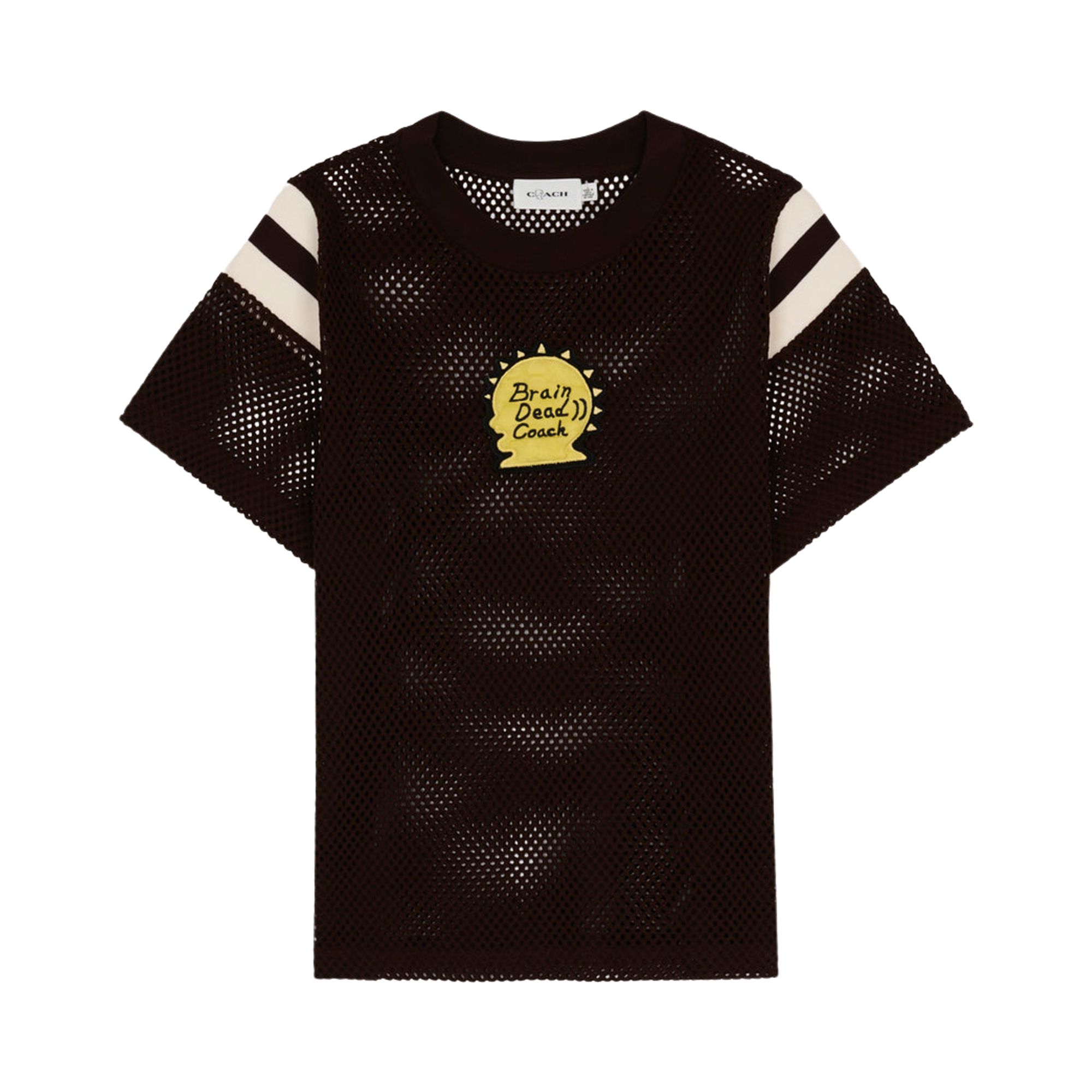 Pre-owned Brain Dead X Coach Mesh Football T-shirt 'brown' | Women's Size L
