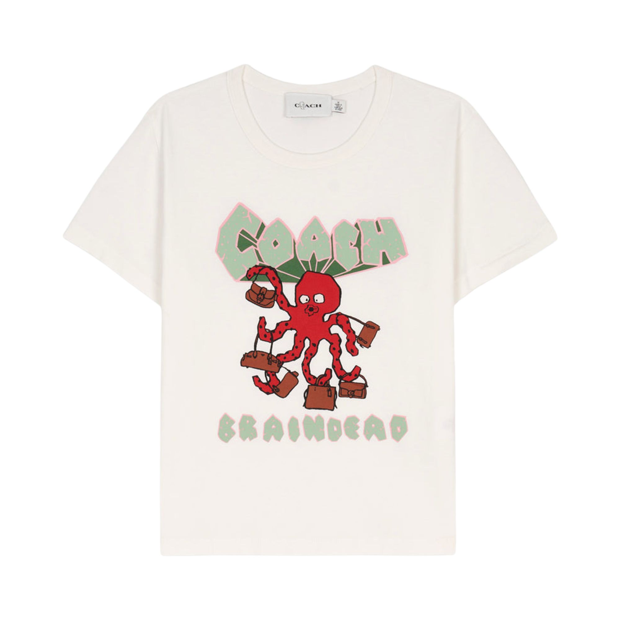 Pre-owned Brain Dead X Coach Octopus Graphic 90s T-shirt 'white' | Women's Size Xs