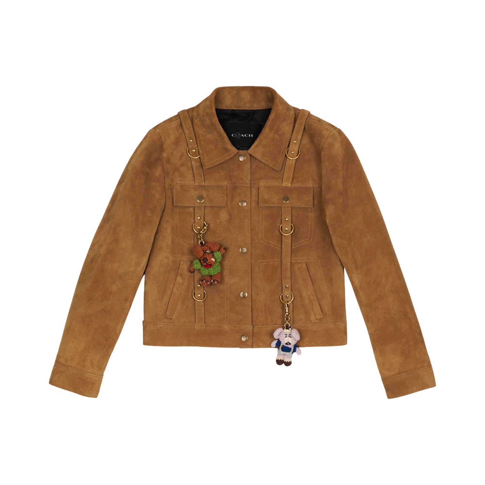 Pre-owned Brain Dead X Coach Suede Strap Jacket 'tan' | Women's Size S