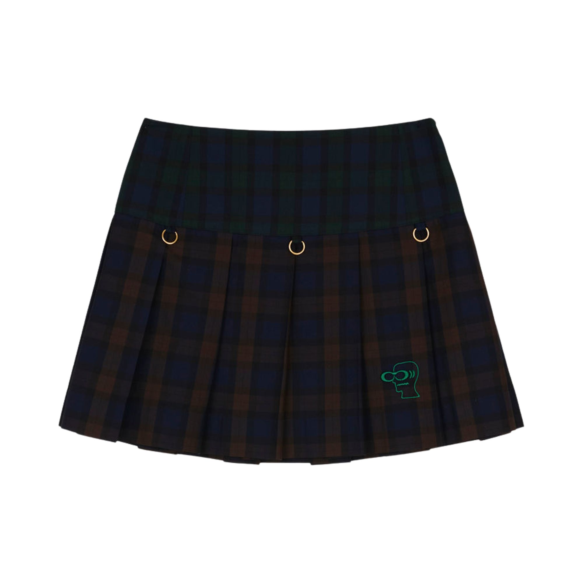 Pre-owned Brain Dead X Coach Mini Plaid Pleated Skirt 'dark Brown' | Women's Size 2