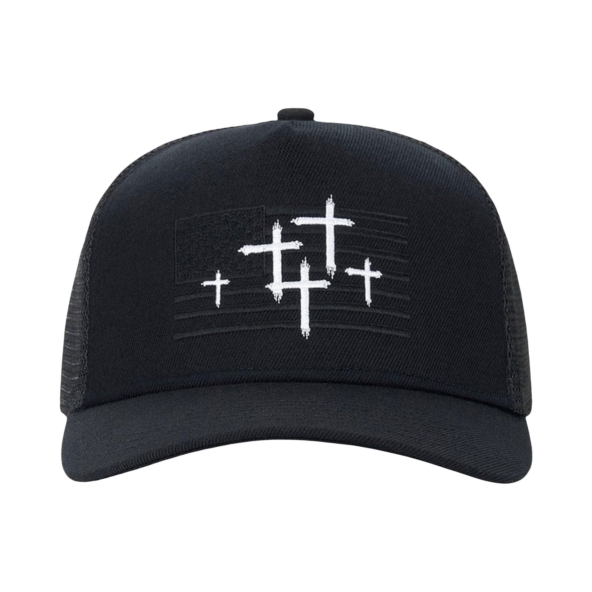 Pre-owned Rta Gideon Trucker Hat 'black Flag' | Men's Size Onesize