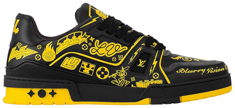 Louis Vuitton LV Trainer Black Yellow Graffiti