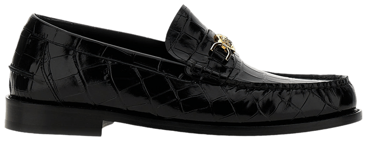 Versace Medusa 95 Croc Effect Loafer Black