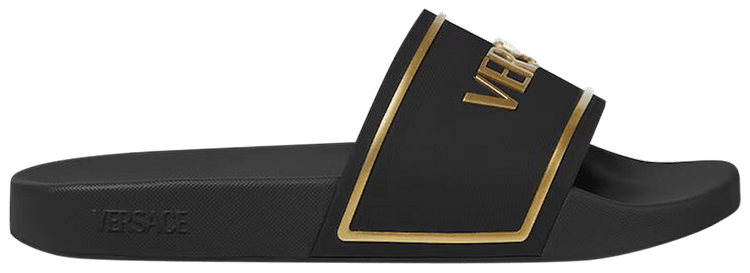 Versace Rubber Slider Black