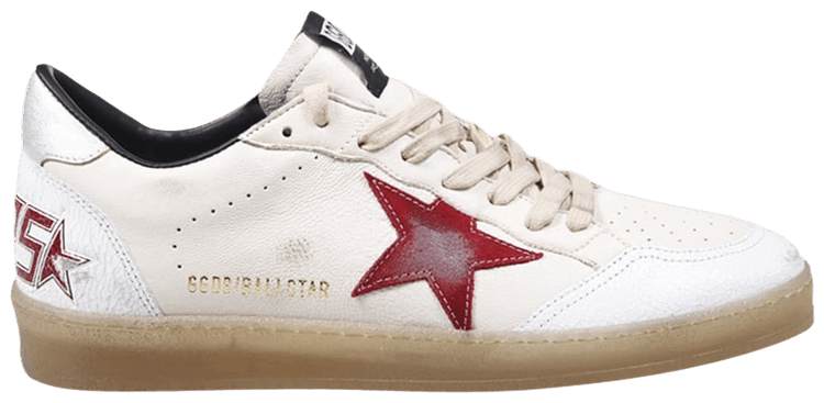 Golden Goose Ball Star Biege White Red