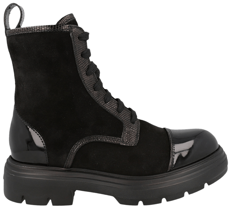 Ferragamo Wmns Dyon Combat Boot Black