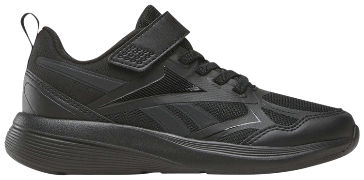 Reebok Rush Runner 60 Elastic Lace Top Strap Little Kid Triple Black