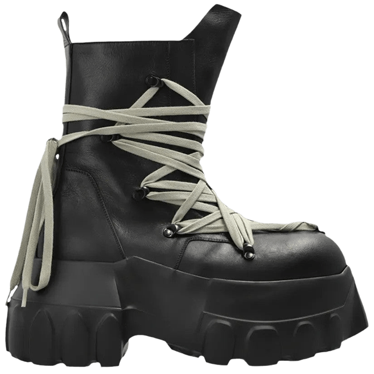 Rick Owens Megalace Mega Tractor Black Pearl Black