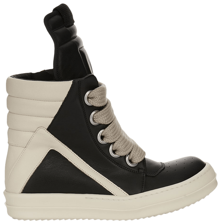 Rick Owens Jumbolace Geobasket Black Milk