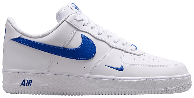 Nike Air Force 1 Low 07 Carbon Fiber Swoosh   White Game Royal