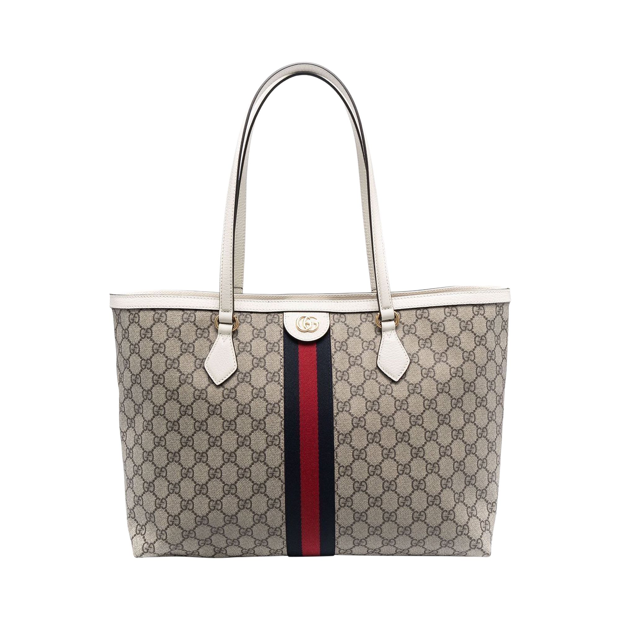Pre-owned Gucci Ophidia Medium Tote Bag 'beige/ebony' | Tan | Women's Size Onesize