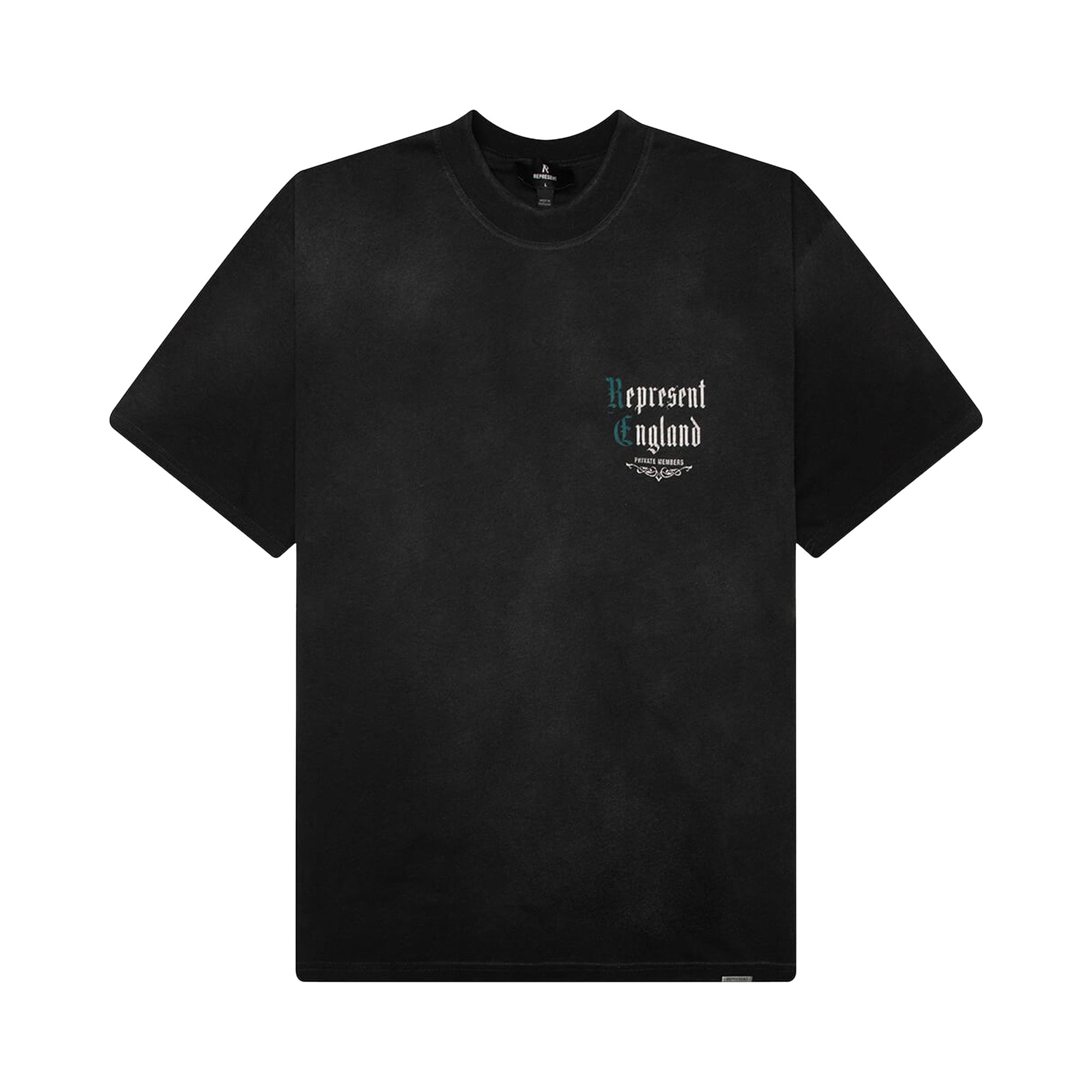 Pre-owned Represent Clo Private Members T-shirt 'stained Black' | Men's Size Xl