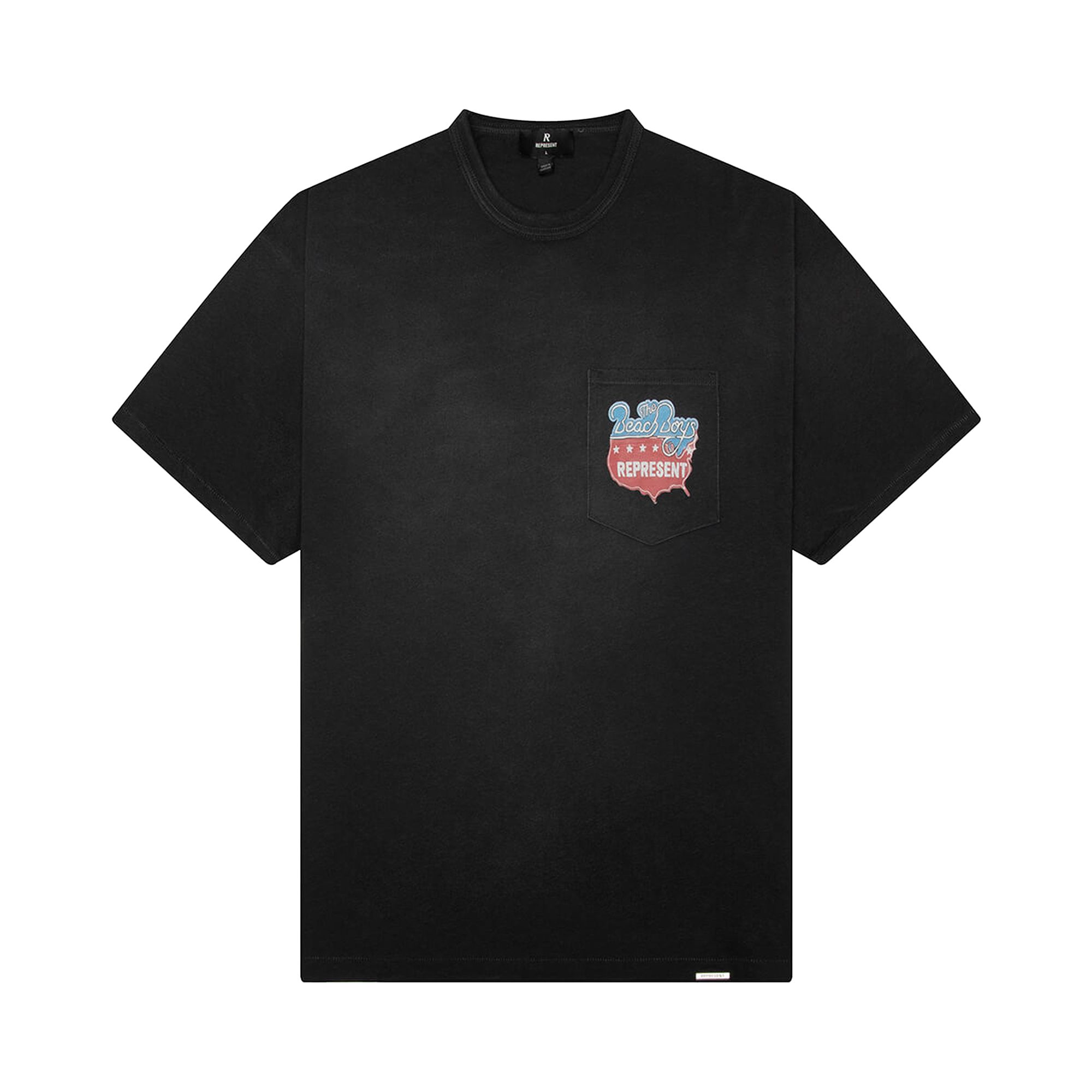 Pre-owned Represent Clo X Beach Boys Americas Band T-shirt 'stained Black' | Men's Size S