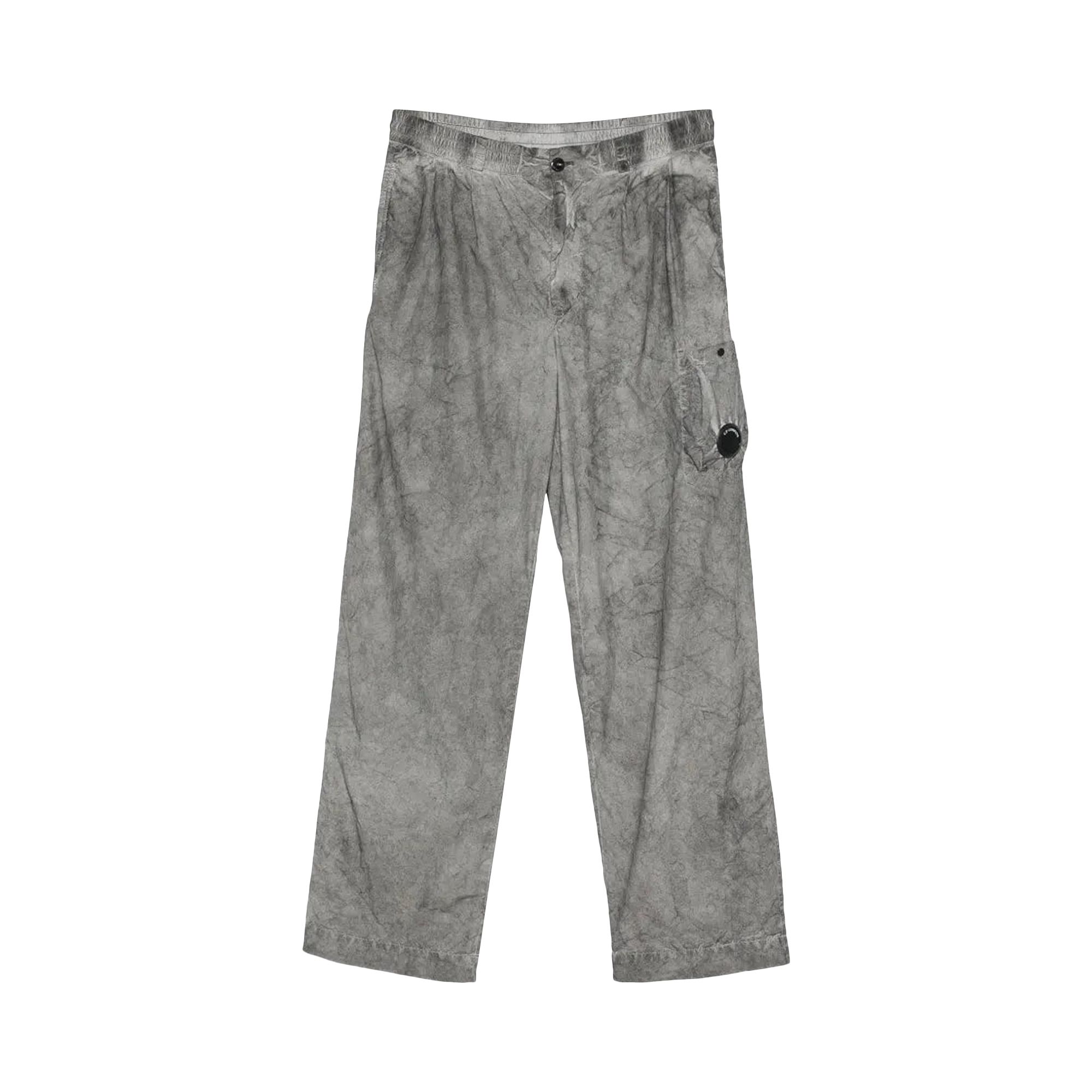 Pre-owned C.p. Company Flatt Nylon Loose Cargo Pants R 're-color Black' | Men's Size 46