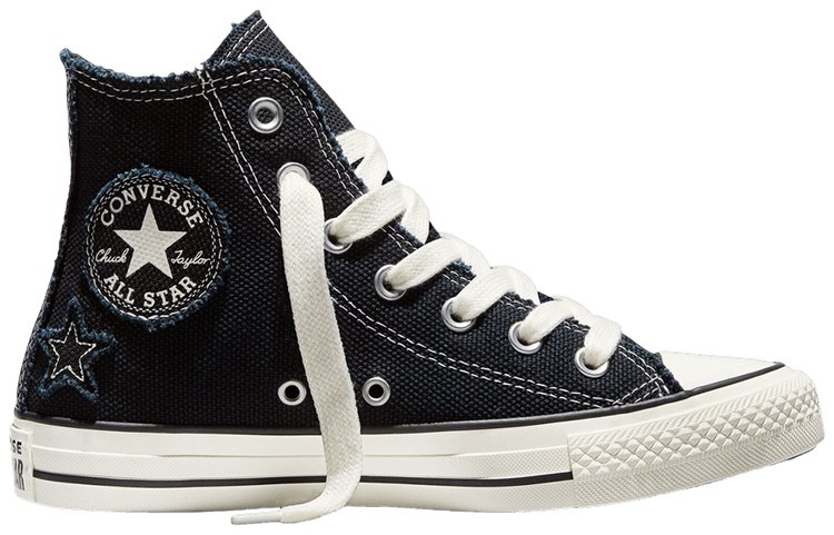 Converse Chuck Taylor All Star Distressed Stars Black Egret
