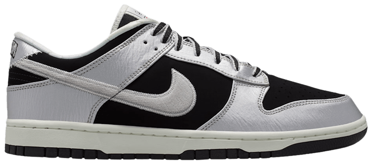 Nike Dunk Low Retro Metallic Silver Black Sail