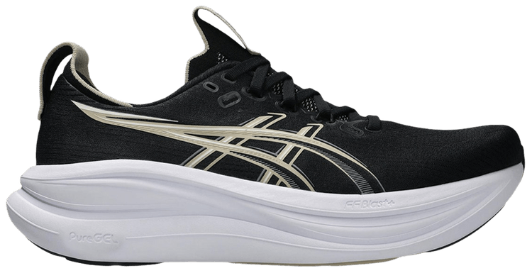 ASICS GEL Nimbus 28 2E Wide Black Feather Grey