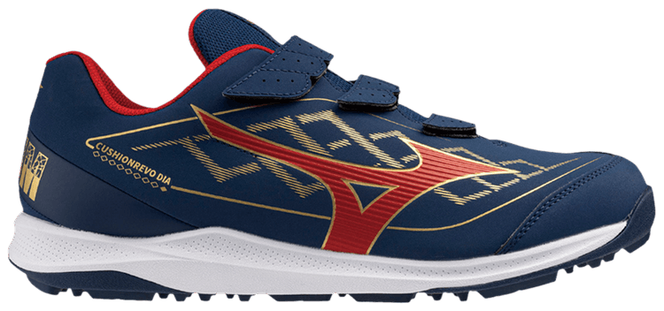 Mizuno Cushionrevo Dia Trainer Wide Navy Red Gold