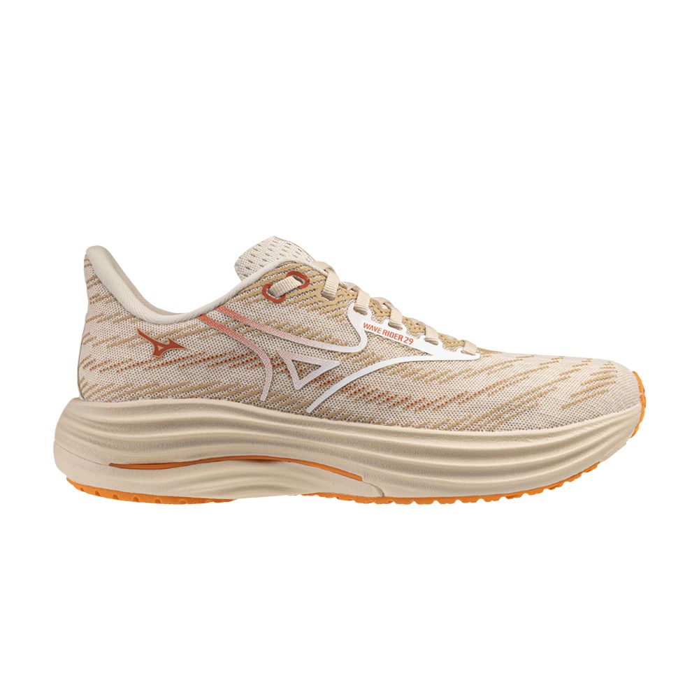 Pre-owned Mizuno Wmns Wave Rider 29 'beige Red' | Tan | Women's Size 7.5