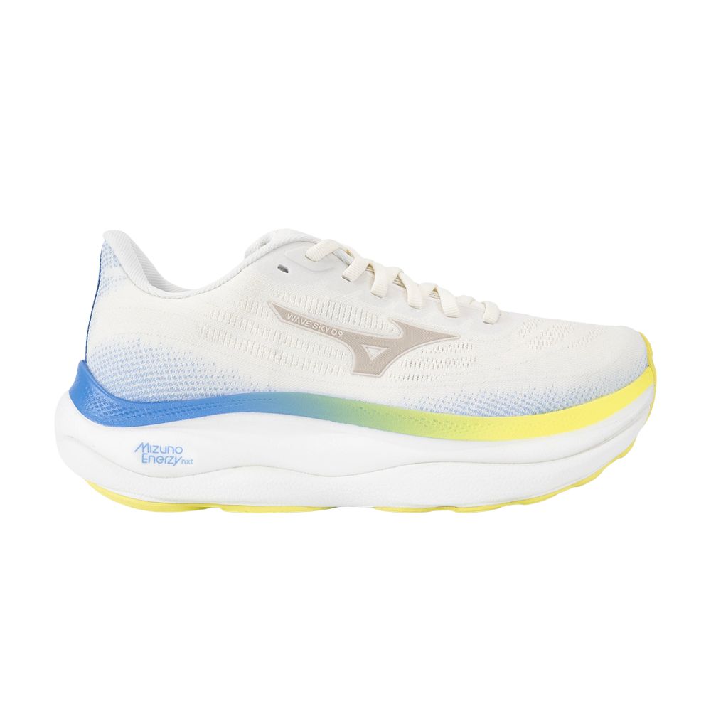 Pre-owned Mizuno Wmns Wave Sky 9 Super Wide 'ivory Blue' | White | Women's Size 8