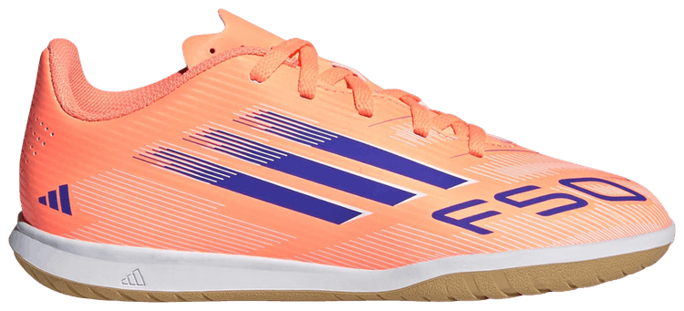 adidas F50 Club J Beam Orange Lucid Blue Cloud White