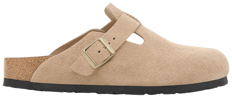 Birkenstock Boston Soft Footbed Suede Narrow Sandcastle