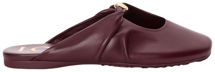 Loewe Wmns Pebble Soft Mule Dark Burgundy