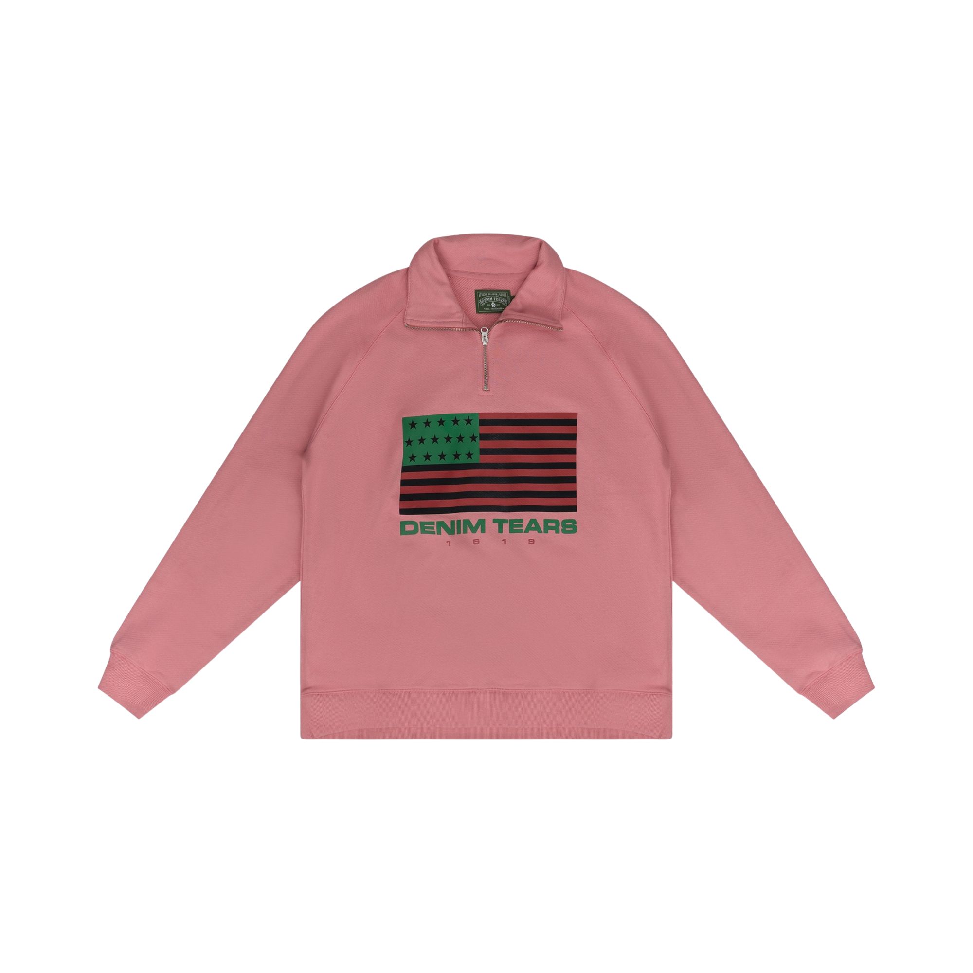 Pre-owned Denim Tears 1619 Quarter Zip 'pink' | Men's Size S