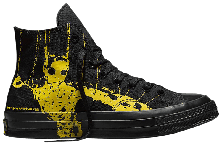 EDGLRD x Converse Chuck 70 Hi Black Yellow