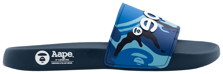 AAPE Logo Slide Blue Camo