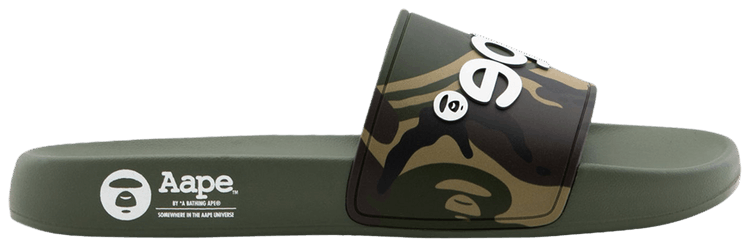 AAPE Logo Slide Green Camo