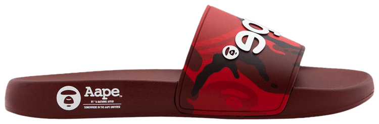 AAPE Logo Slide Red Camo