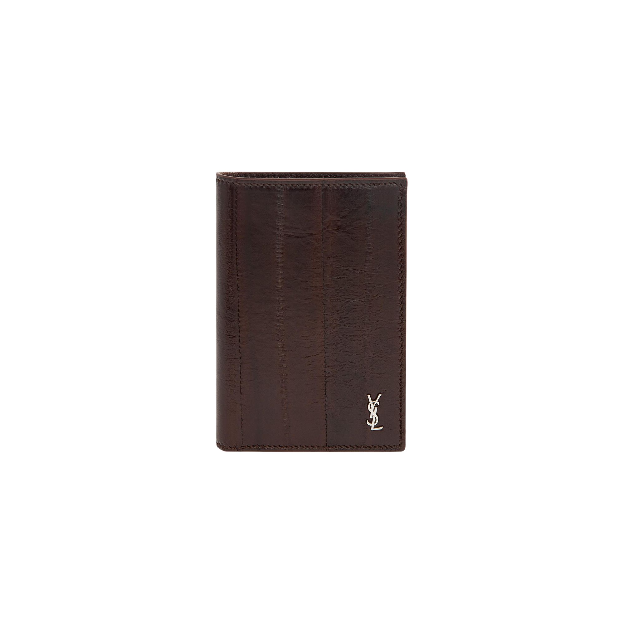Pre-owned Saint Laurent Credit Card Wallet 'scotch Brown' | Men's Size Onesize
