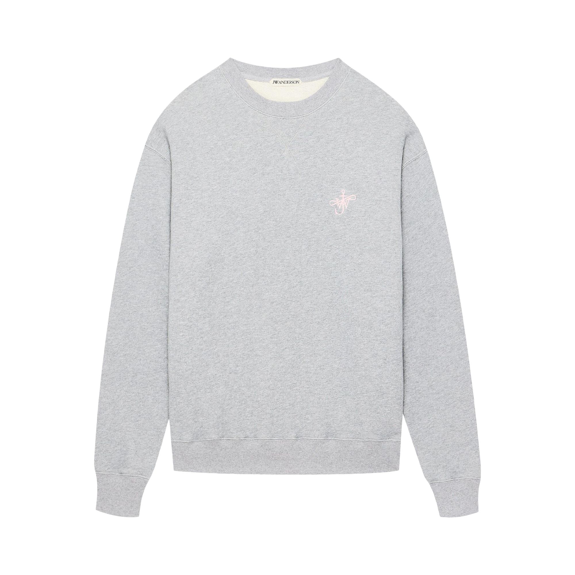 Pre-owned Jw Anderson Ribbon Anchor Sweatshirt 'mid Grey Melange' | Men's Size M
