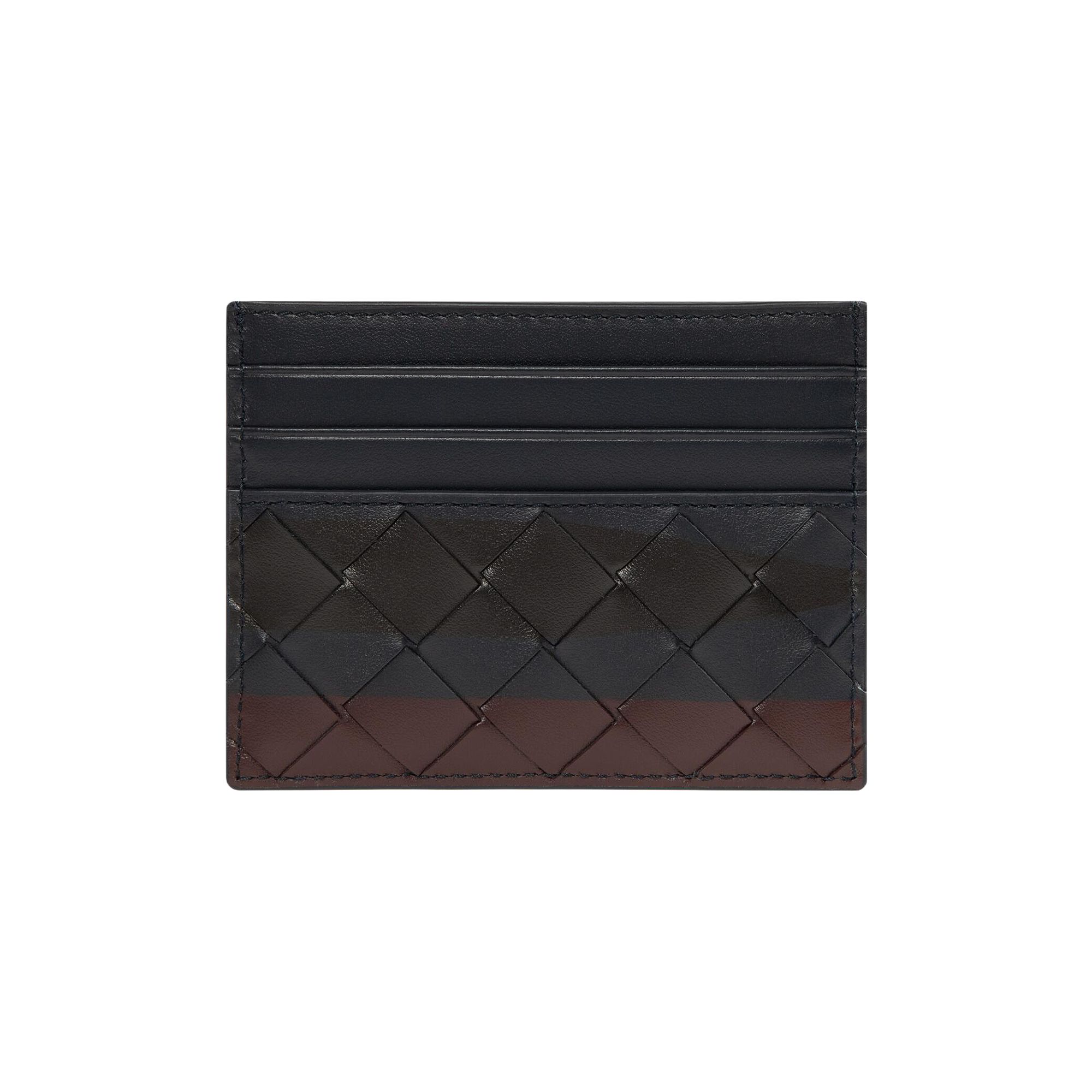 Pre-owned Bottega Veneta Credit Card Case 'midnight' | Blue | Men's Size Onesize
