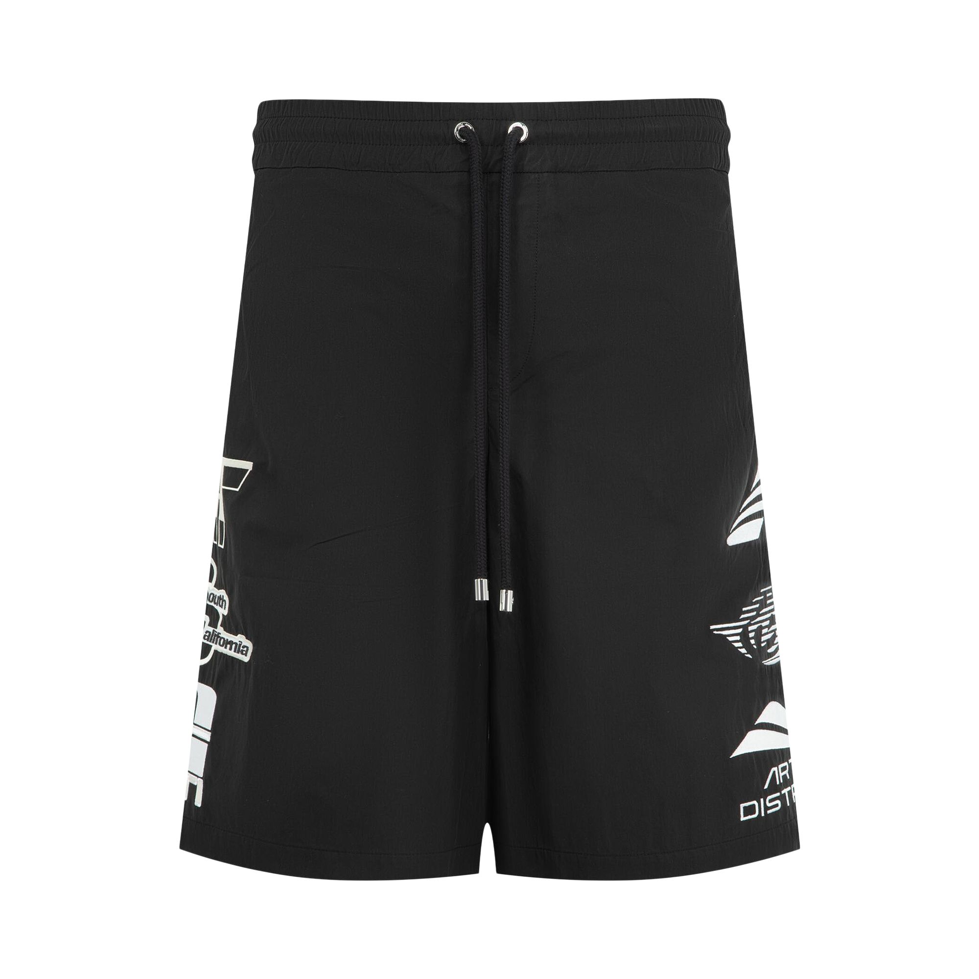 Pre-owned Amiri Sporty Emb Cotnyl Short 'black' | Men's Size M