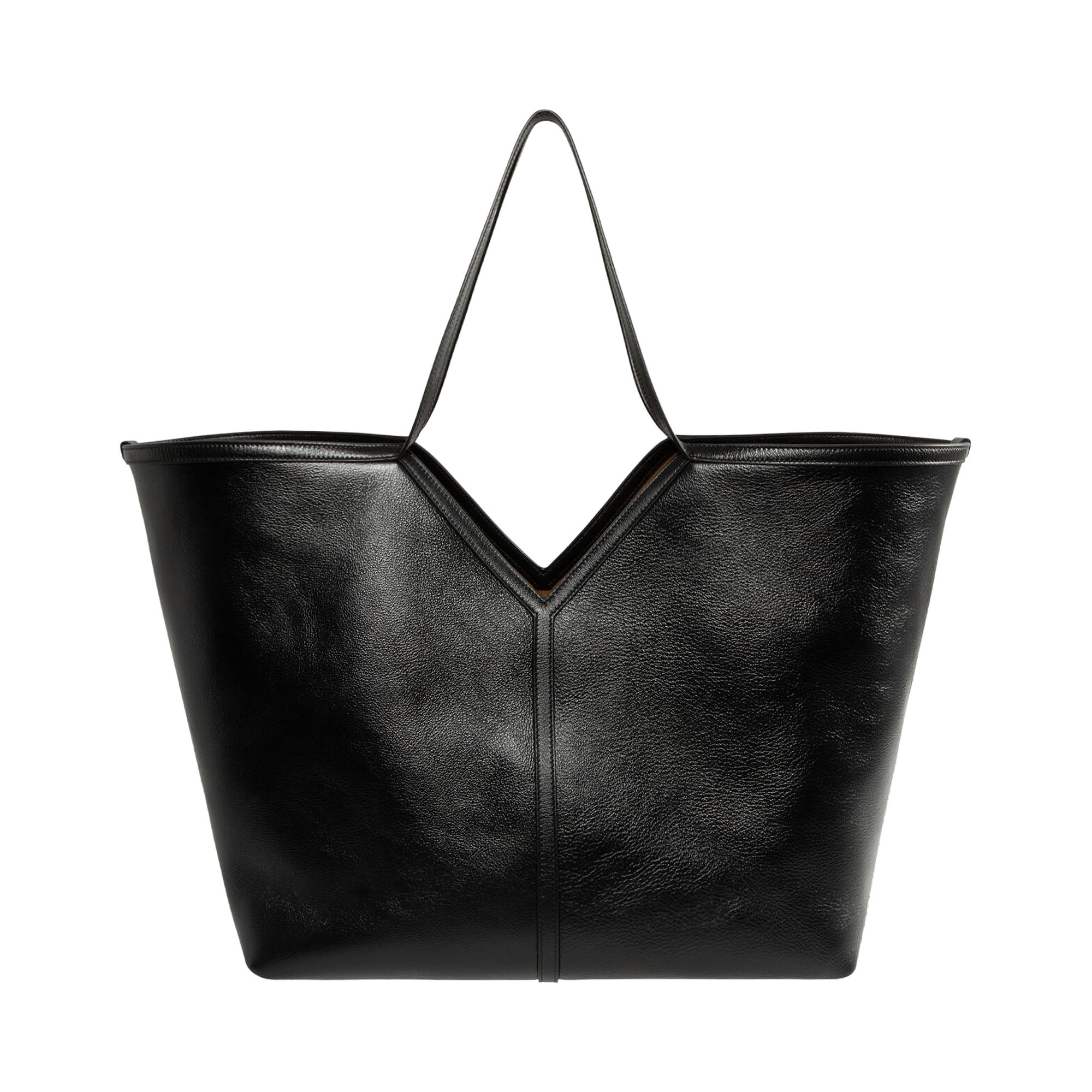 Pre-owned Saint Laurent Y Thin Tote Bag 'nero/rustic Camel' | Black | Women's Size Onesize