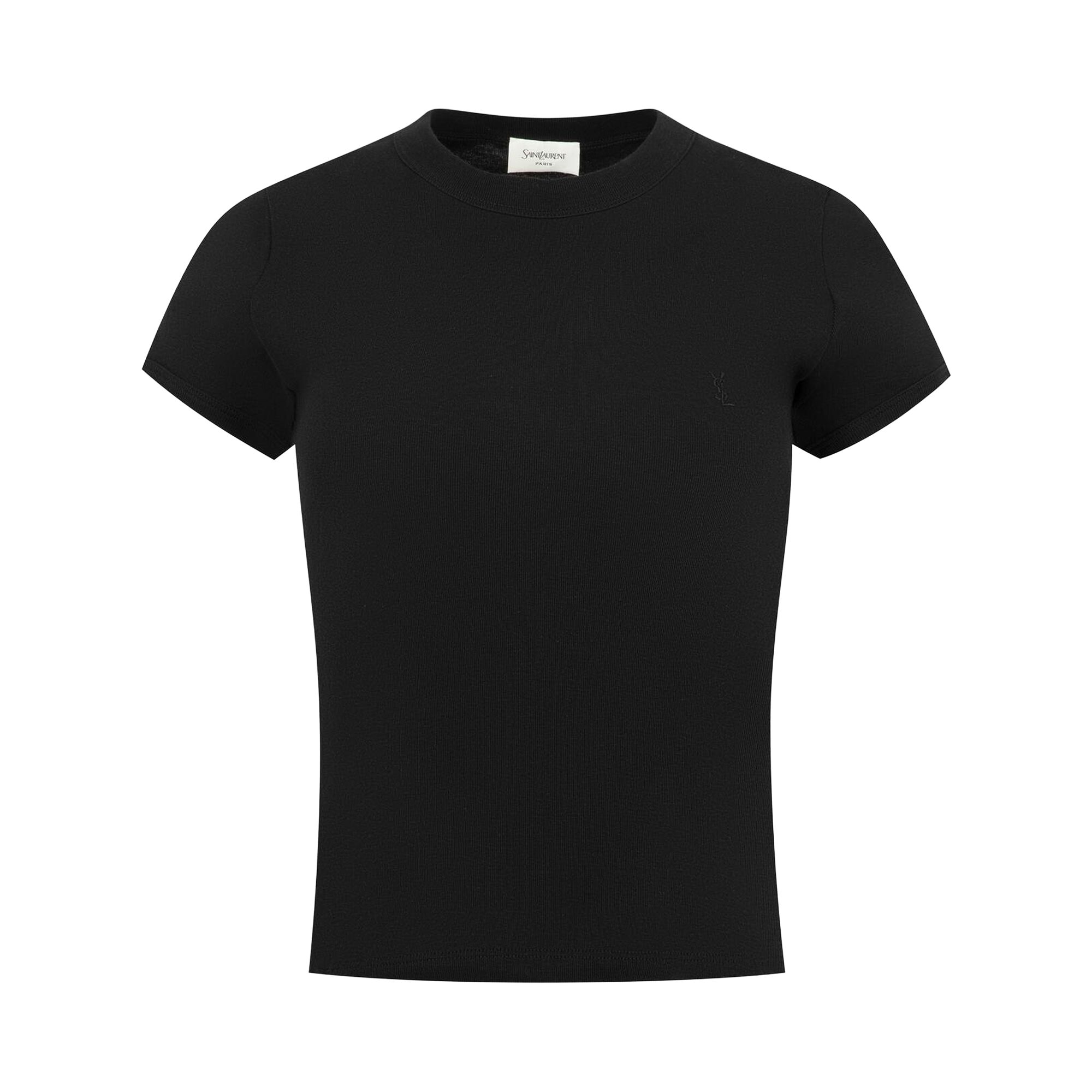 Pre-owned Saint Laurent T-shirt Manches Courtes Fitte 'noir' | Black | Women's Size M