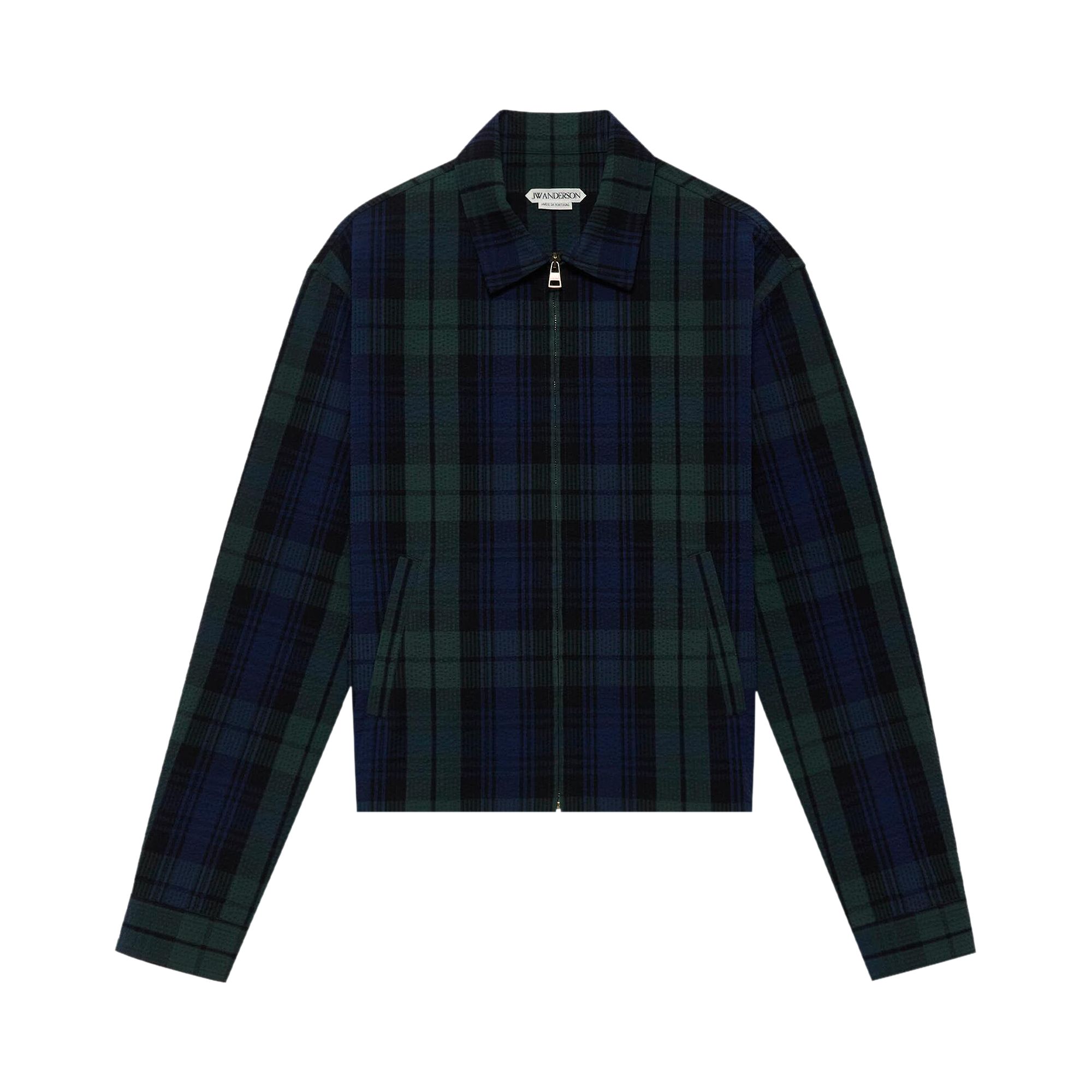 Pre-owned Jw Anderson Front Zip Blouson 'navy/green' | Blue | Men's Size L
