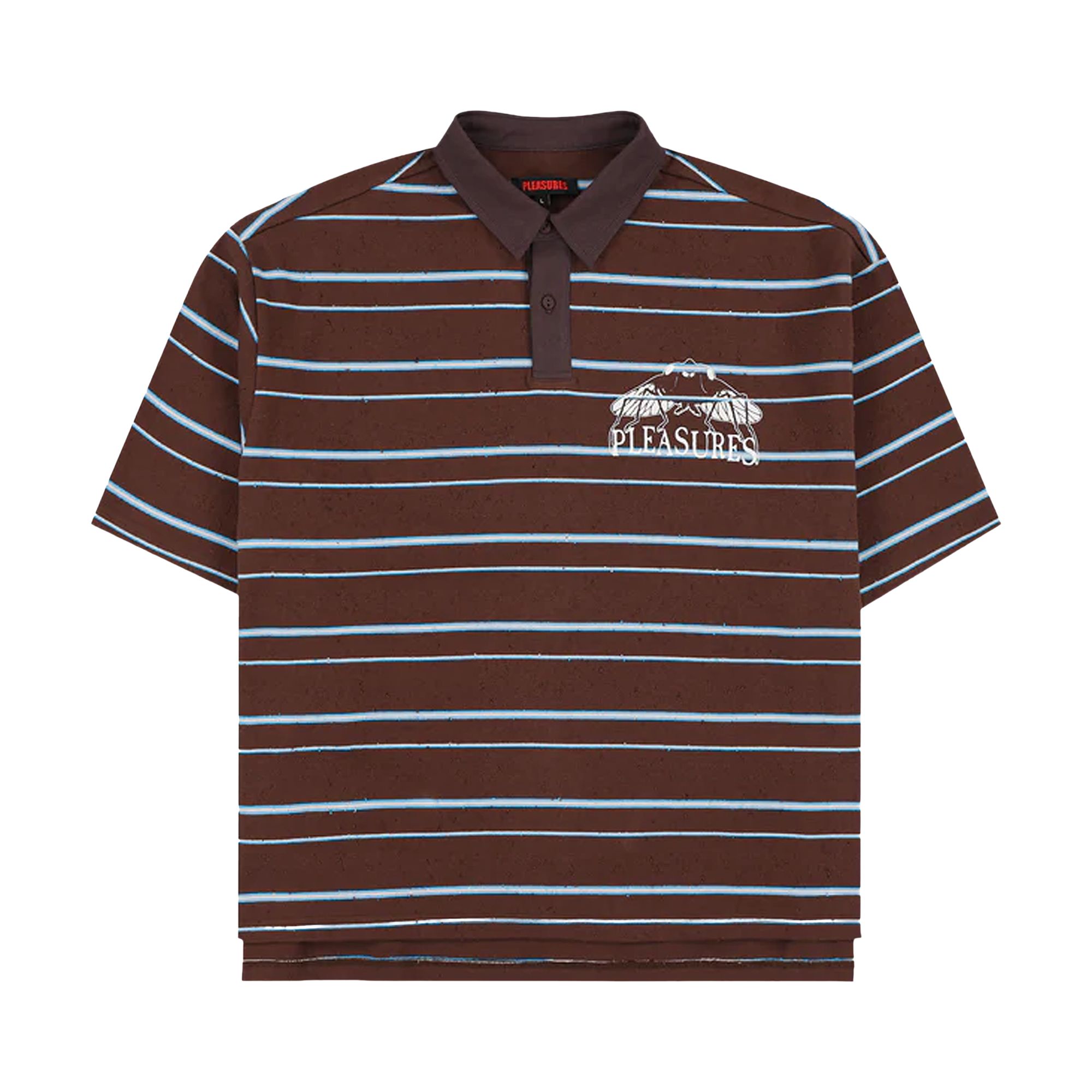 Pre-owned Pleasures Teleport Boxy Polo 'brown' | Men's Size M