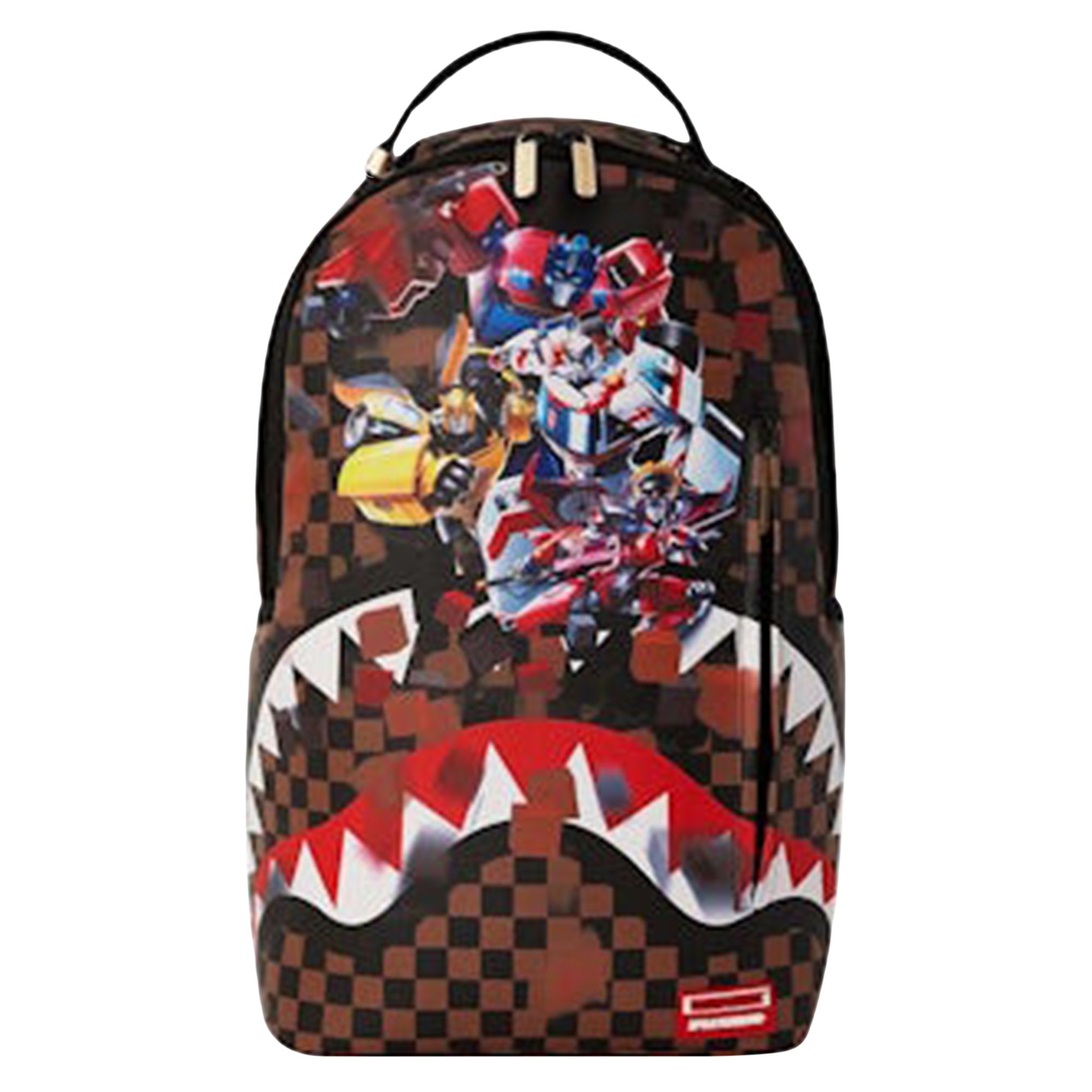Pre-owned Sprayground Transformers Protect The Planet Dlxv Backpack 'brown/autobot Emblem' | Men's Size Onesiz