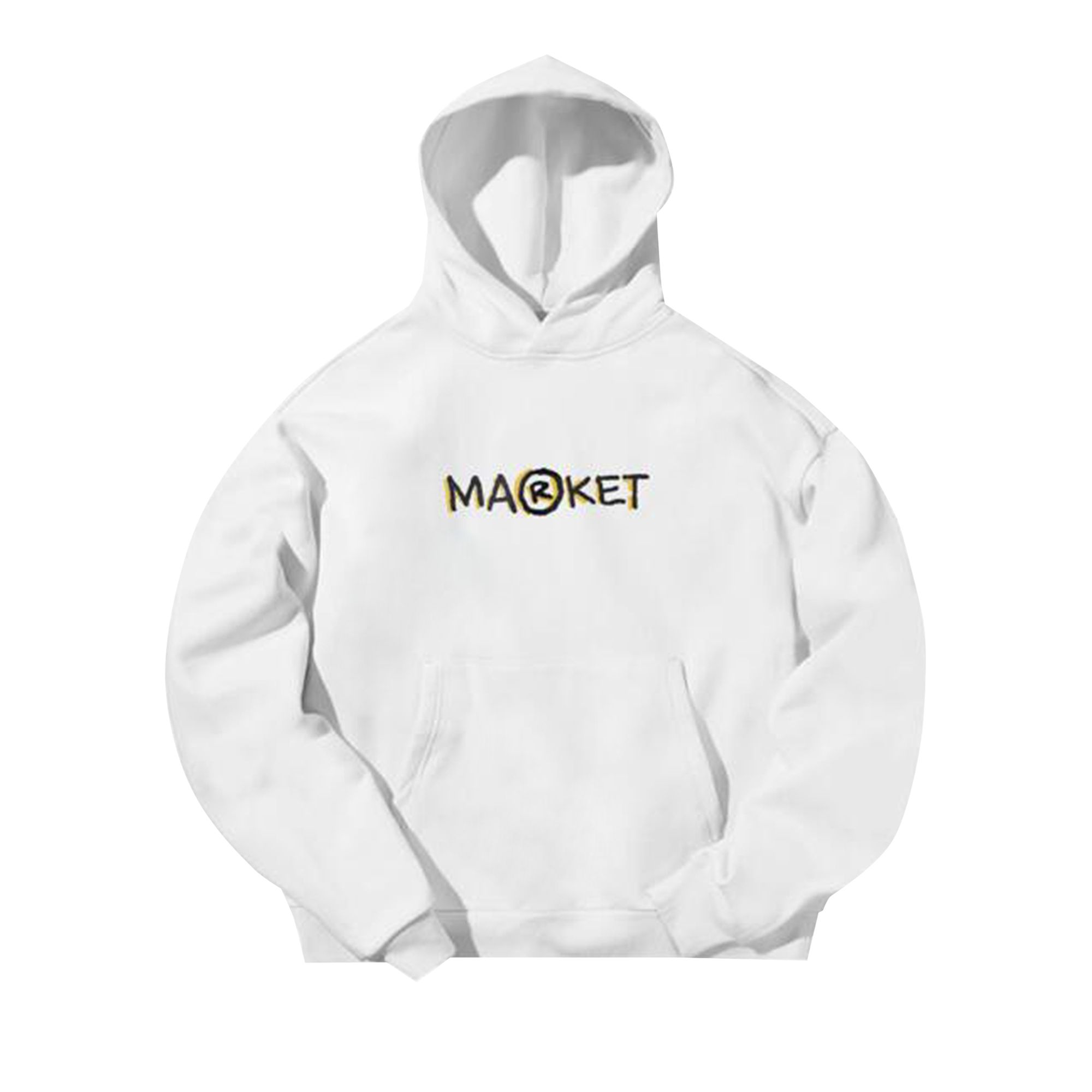 Pre-owned Market Smiley Doodle Hoodie 'white' | Men's Size L