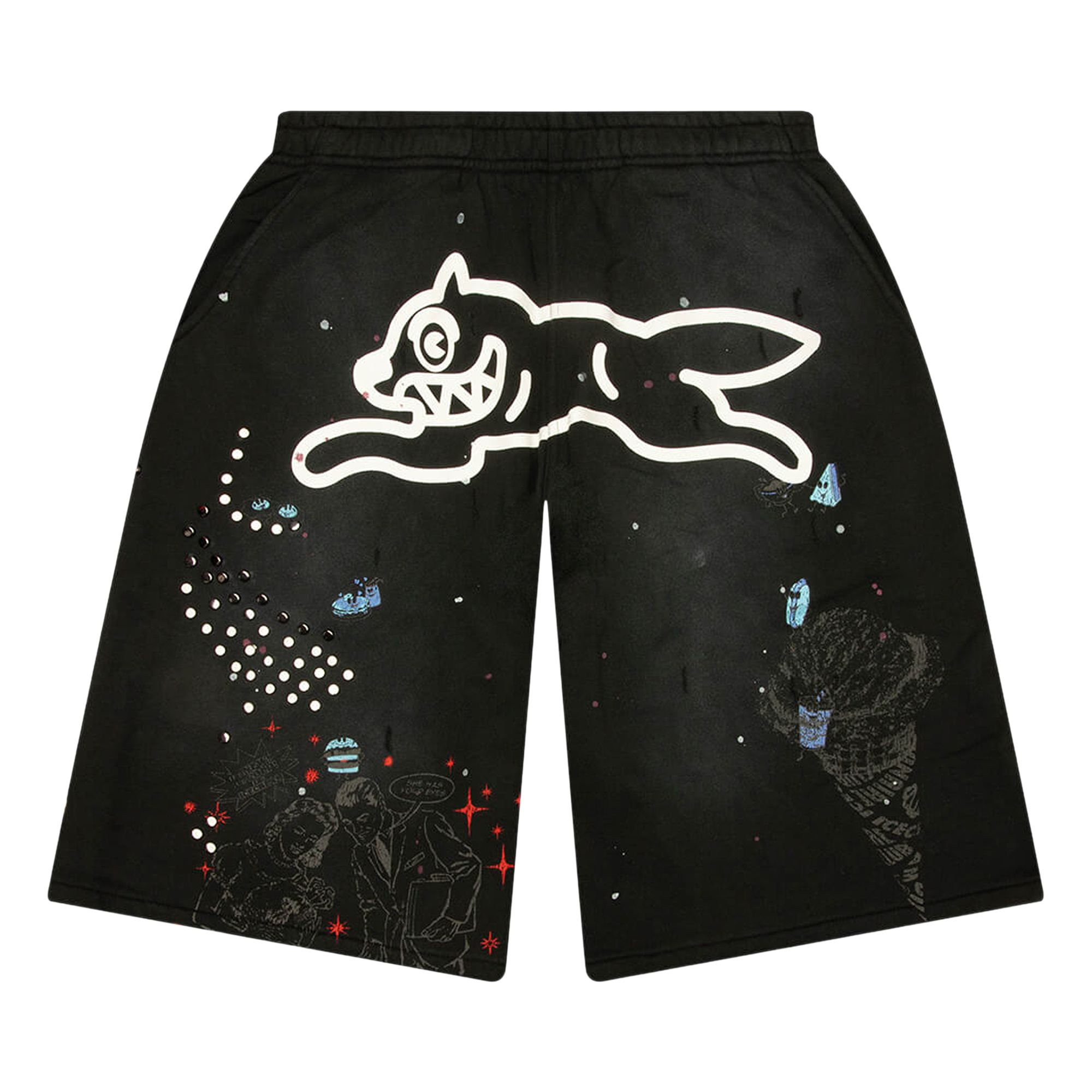Pre-owned Icecream Milk Shake Terry Shorts 'jet Set' | Black | Men's Size L