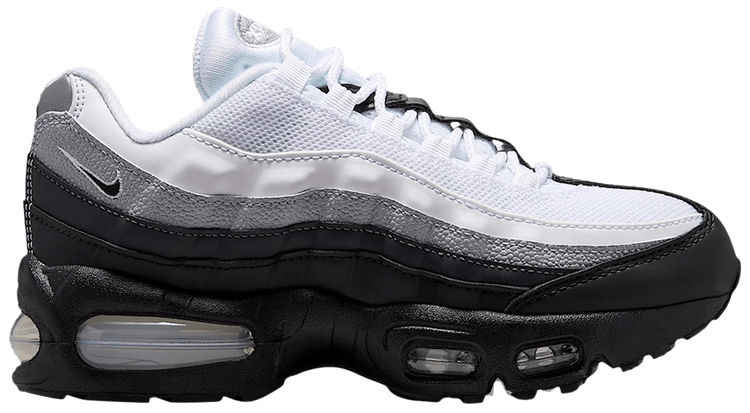 Nike Air Max 95 GS Big Bubble   Black White Wolf Grey