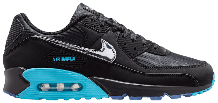 Nike Air Max 90 Premium Black Gamma Blue Ice Chrome