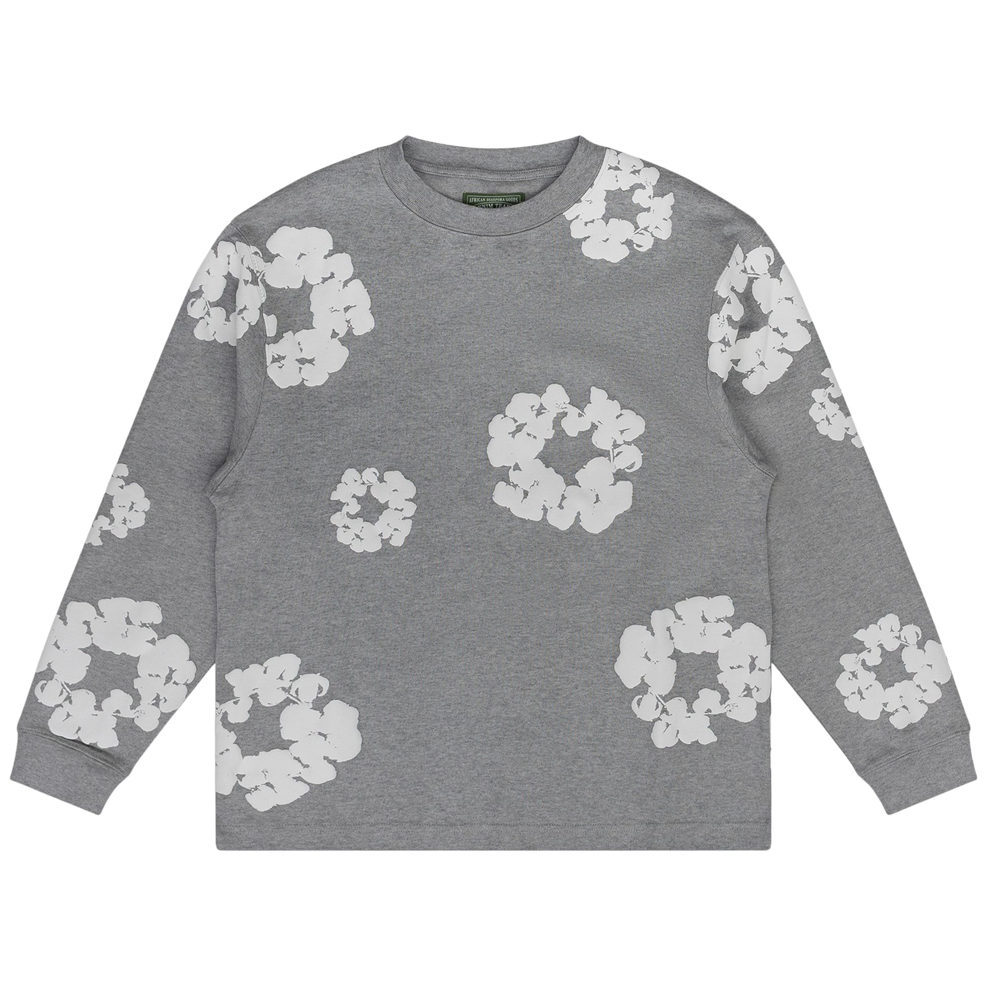 Pre-owned Denim Tears Cotton Wreath Long-sleeve T-shirt 'grey' | Men's Size M